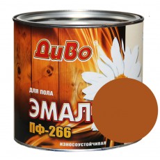 Эмаль ПФ-266 золотисто-коричневая 1,6 кг "Диво"